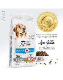 Felicia 15 Kg Kolajenli Somonlu Az Tahıllı M/Large Yetişkin Köpek Maması Breed HypoAllergenic Köpek Maması