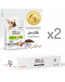 Felicia 6 Kg (2x3 Kg) Kolajenli Kuzulu Az Tahıllı Small/Mini Yetişkin Köpek Maması HypoAllergenic Köpek Maması