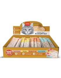 Wanpy Karışık 4 Lezzet 100'lü Krema Kedi Ödülü 100*14 gr