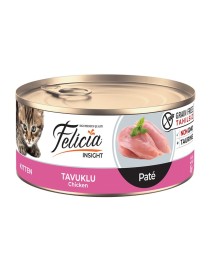 Felicia Tahılsız 85 gr Konserve Yavru-Tavuklu Kıyılmış Yaş Kedi Maması