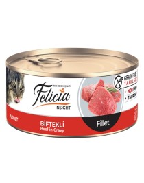 Felicia Tahılsız 85 gr Konserve Biftekli Fileto Yaş Kedi Maması